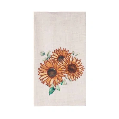 C & F Home C&f Home Autumn Botanical Sunflower 100% Cotton Handtowel In Multi
