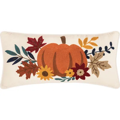 C & F Home C&f Home Autumn Pumpkin Chain Stitch Accent Pillow, 12" X 24" In Multi
