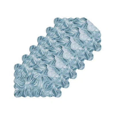 C & F Home C&f Home Azzurra Marine Coastal 100% Cotton Set Of 6 Placemats 13" X 19" In Blue