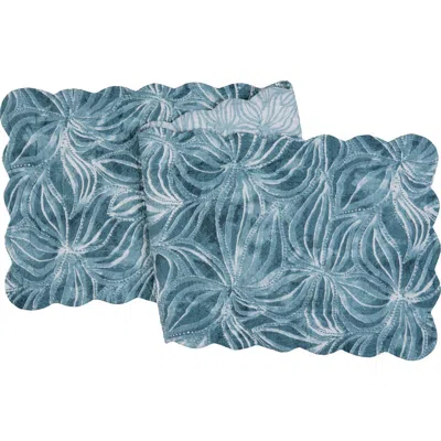 C & F Home C&f Home Azzurra Marine Coastal Reversible Table Runner 14" X 51" In Blue