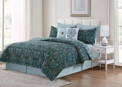 C & F Home C&f Home Bailey Blue Quilt Bedding Collection In Green