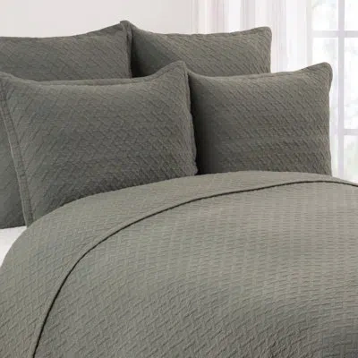 C & F Home Basketweave Cotton Euro Sham In Jadeite