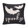 C & F Home C&f Home Bats Reversible Halloween Knitted Pillow, 20" X 20" In Black