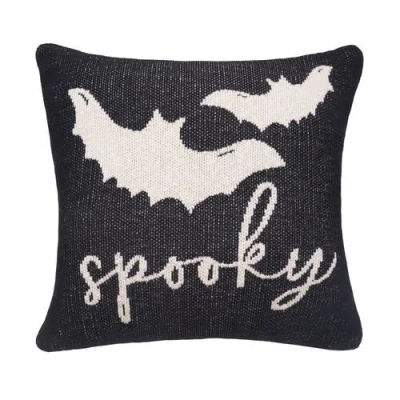 C & F Home C&f Home Bats Reversible Halloween Knitted Pillow, 20" X 20" In Black