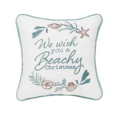 C & F Home Beachy Christmas Pillow In Blue