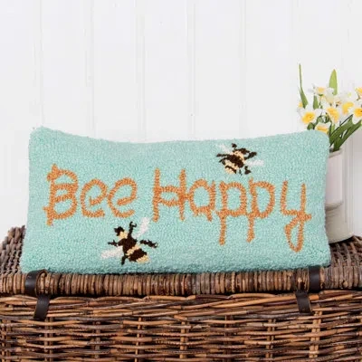 C & F Home Bee Happy Spring Hooked Throw Pillow