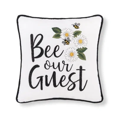 C & F Home Bee Our Guest Embroidered Throw Pillow