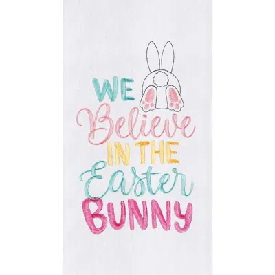C & F Home C&f Home Believe In The Easter Bunny Rabbit Spring Flour Sack Kitchen Dishtowel In Multi