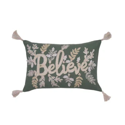 C & F Home C&f Home Believe Throw Pillow, 14" X 22" In Green