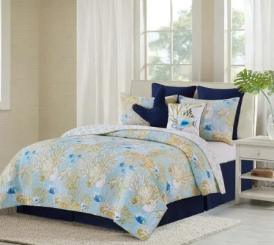 C & F Home C&f Home Belmont Reef Quilt Bedding Collection In Blue