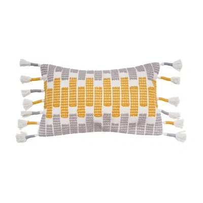 C & F Home Bethel Boulder & Ochre Pillow In Gray