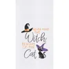 C & F Home C&f Home Beware Of The Cat Halloween Cotton Embroidered Flour Sack Kitchen Towel In Multi
