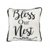 C & F Home Bless Our Nest Throw Pillow In Black And White In Multi