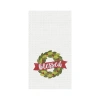 C & F Home C&f Home Blessed Wreath Embroidered Waffle Weave Kitchen Towel Decor In Multi