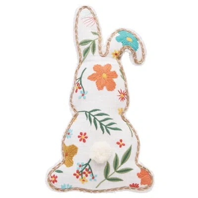 C & F Home Blossom Bunny Shaped Throw Pillow In Multicolored