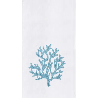 C & F Home C&f Home Blue Coral 100% Cotton Flour Sack Dishtowel