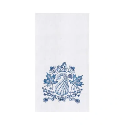C & F Home C&f Home Blue Harvest Gourd Towel In White