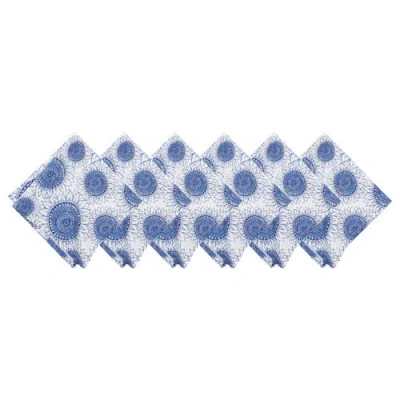C & F Home C&f Home Blue Harvest Sunflower Napkins Set Of 6 In Multi