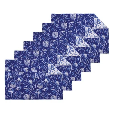 C & F Home C&f Home Blue Reef Reversible Placemats Set Of 6
