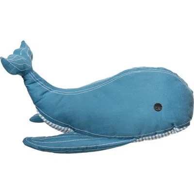 C & F Home C&f Home Blue Whale Cotton Blend Mini Accent Pillow 8" X 16"