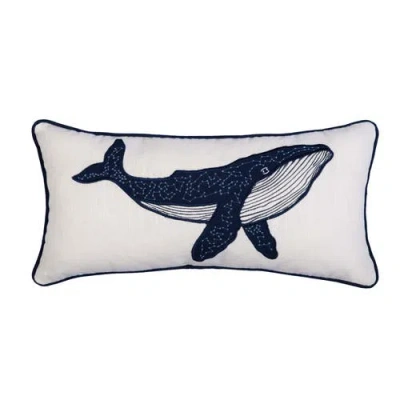 C & F Home C&f Home Blue Whale Embroidered Throw Pillow, 10" X 20"