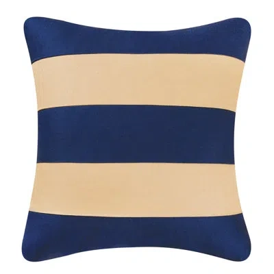 C & F Home Blue/linen Canvas Throw Pillow