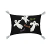 C & F Home C&f Home "boo! Freak Out!" Flyi Ghosts Halloween Accent Pillow 13" X 20" W/ White Tassels In Black