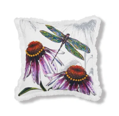C & F Home C&f Home Botanical Dragonfly Hd Printed Spring Accent Throw Pillow 18" X 18" In Multi