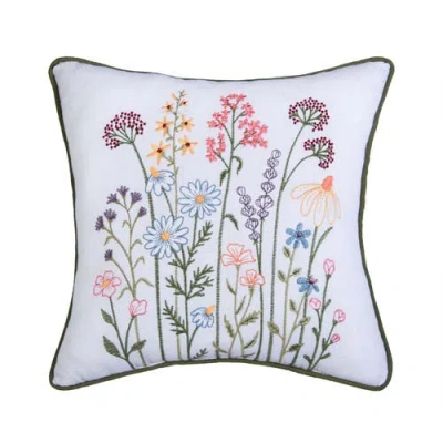 C & F Home C&f Home Botanical Garden Embroidered Throw Pillow, 12" X 12" In Multi