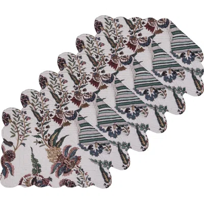 C & F Home C&f Home Braelyn 100% Cotton Quilted Set Of 6 Placemats 13" X 19" In Multi