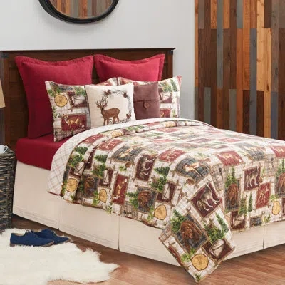 C & F Home Bryson Retreat Cotton Reversible Quilt Set In Multicolor