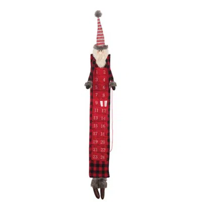 C & F Home C&f Home Buffalo Check Santa Calendar In Red