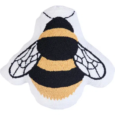 C & F Home C&f Home Bumble Bee Hooked Shaped Accent Throw Pillow 18" X 20" In Black