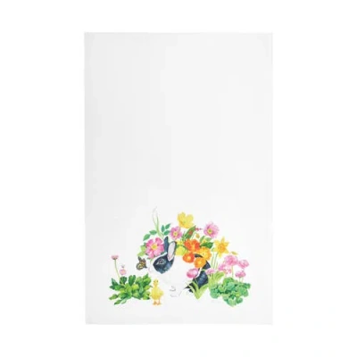 C & F Home C&f Home Bunny Rabbit & Duck Chick Printed Easter Spring Theme Kitchen Dishtowel In Multi