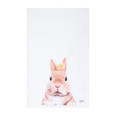 C & F Home C&f Home Bunny Rabbit & Duckling Easter Spring Theme Printed Flour Sack Kitchen Dishtowel In Multi