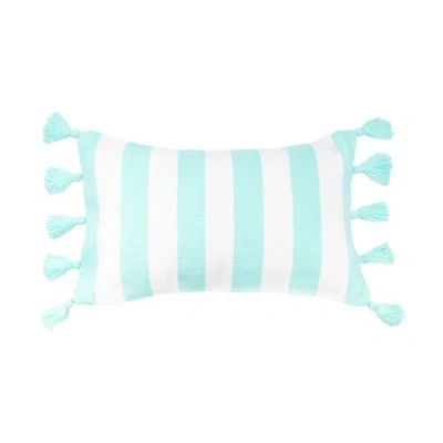 C & F Home C&f Home Cabana Stripes With Tassels Pillow Collection In Blue