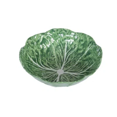 C & F Home C&f Home Cabbage Leaf Jumbo Serving Dinnerware Bowl 5" X 7" In Green