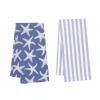 C & F Home C&f Home Calming Seas Starfish Kitchen And Bathroom Graphic Print Hand Towels Set Of 2 In Blue