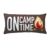 C & F Home C&f Home Campfire "on Camp Time" Embroidered Small/petite Accent Pillow, 10" X 20" In Brown