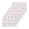 C & F Home C&f Home Candy Cane Wishes Placemats Set Of 6, 14" X 20" In White