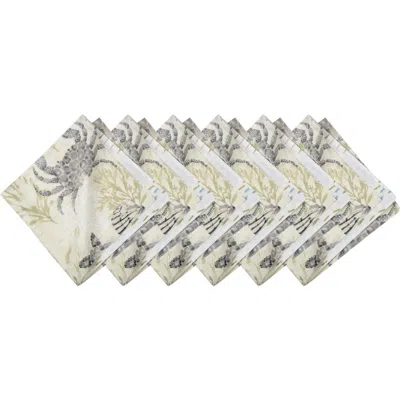 C & F Home C&f Home Cannon Beach Cotton Napkin Machine Washable Set Of 6 Decor In Green