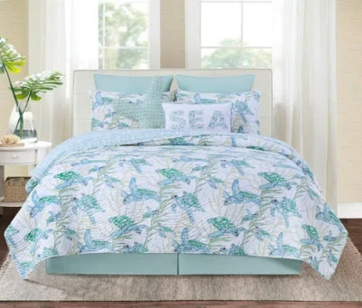 C & F Home C&f Home Cape Canaveral Twin Bed 2-piece Quilt Set In Blue