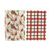 C & F Home C&f Home Cardinal Greenery & Plaid Printed Kitchen Towel Set Of 2 In Red