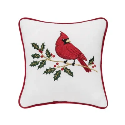 C & F Home C&f Home Cardinal Holly Pillow In White