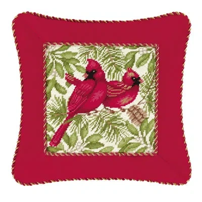 C & F Home Cardinal Needlepoint Pillow