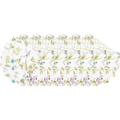 C & F Home C&f Home Carley Round Placemats Set Of 6, 17" In Green