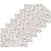 C & F Home C&f Home Carmella Fields 100% Cotton Quilted Set Of 6 Placemats 13" X 19" In White