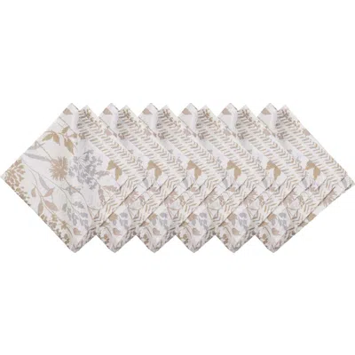 C & F Home C&f Home Carmella Fields Botanical Set Of 6 Cloth Napkins In White