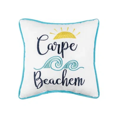 C & F Home Carpe Beachem Embroidered Throw Pillow In Multi