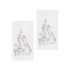 C & F Home C&f Home Cat Christmas Tree Flour Sack Kitchen Dishtowel Set Of 2 In White